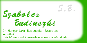 szabolcs budinszki business card